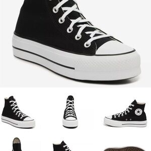 Converse Bla High-Top Canvas Sneakers with White Platform - Classic Women's Shoe